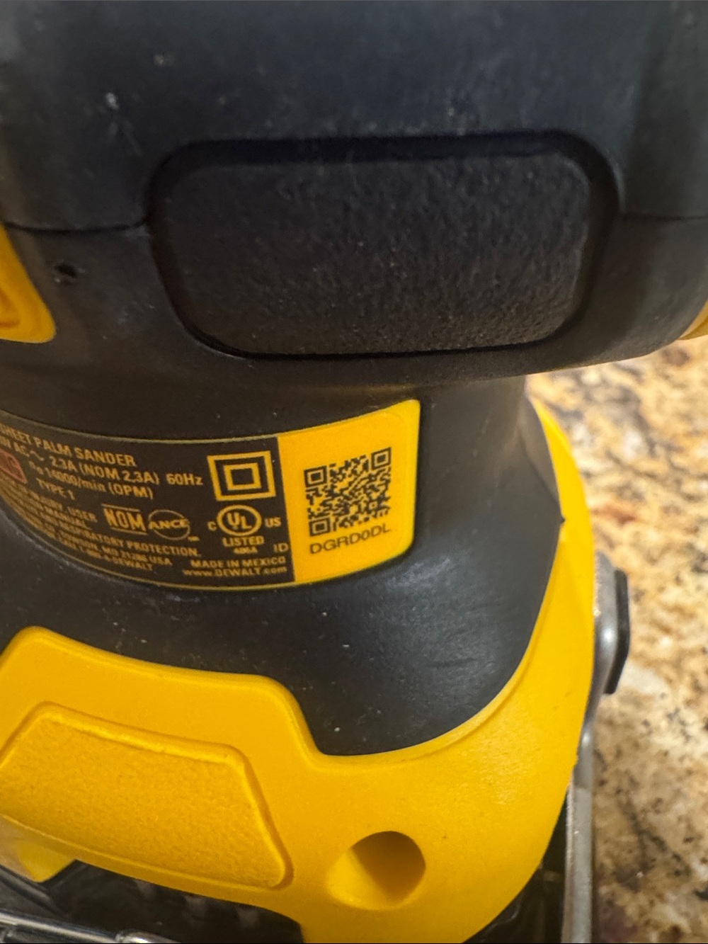 DEWALT Yellow & Black Palm Sander - Compact Finishing Sander w/ 3 packs of sandp - Picture 5 of 8